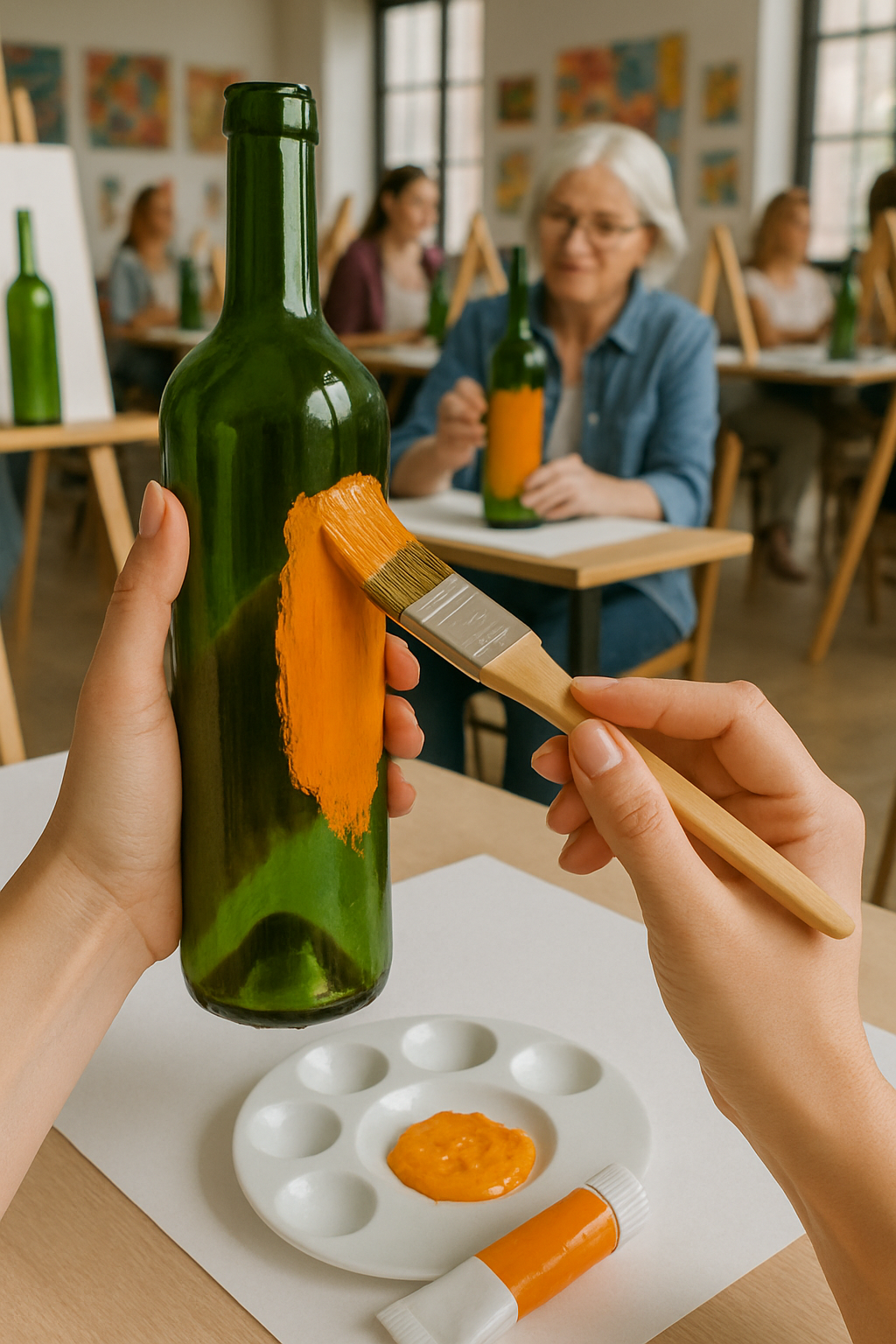 Bottle Painting Class